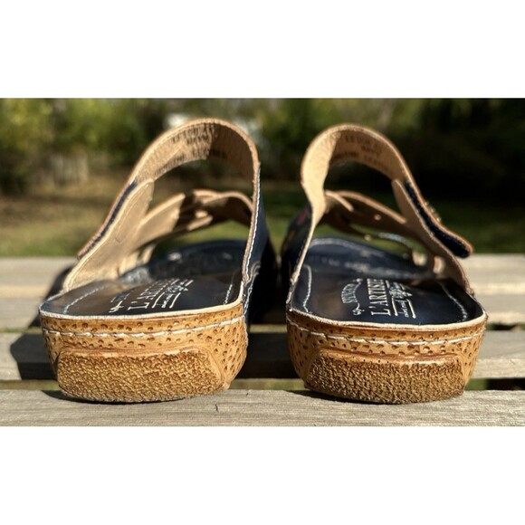 L'Artiste by Spring Step Leigh Hand Painted Leather Slides Sandals EU 41 - Picture 2 of 10